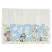 少年の森の赤ちゃんシャワー ラージペーパーバッグ (裏面)