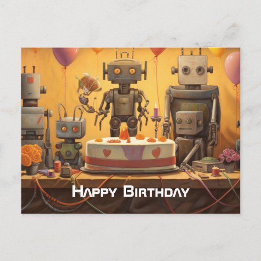 少年の楽しい誕生日パーティー ポストカード #13 (正面)