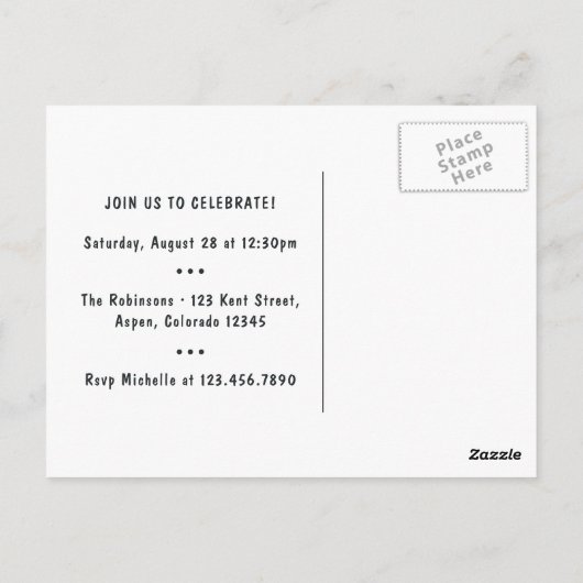 少年の海軍の誕生日パーティー招待状 舟 ポストカード (裏面)