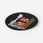 少年の消防車の火災テーマビッグブラザーファイアーエンギン ペーパープレート (アングル)