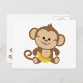 少年の猿とバナナ ポストカード (正面/裏面)