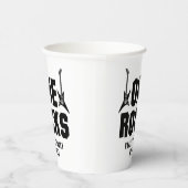 少年の白黒ワンロック1歳の誕生日 紙コップ (右)