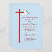 少年の確認スピリットクロスオンブルー招待状 招待状 (正面/裏面)