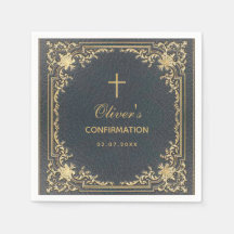 少年の確認ブルーエレガントヴィンテージ書