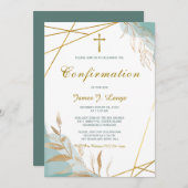 少年の確認招待状テンプレート 招待状 (正面/裏面)