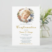 少年の確認招待状テンプレート 招待状 (スタンド正面)