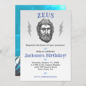 少年の神話誕生日招待状：ゼウス 招待状 (正面/裏面)