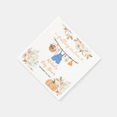 少年の秋の服カボチャ秋ベビーシャワー スタンダードカクテルナプキン (角)