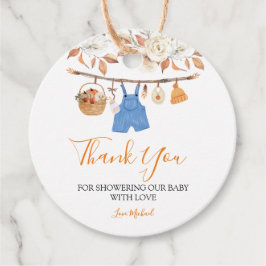 少年の秋の服カボチャ秋ベビーシャワー フェイバータグ