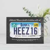 少年の第16誕生日アイオワライセンス招待状 招待状 (スタンド正面)