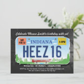 少年の第16誕生日インディアナライセンス招待状 招待状 (スタンド正面)