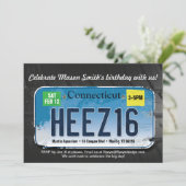 少年の第16誕生日コネチカットライセンス招待状 招待状 (スタンド正面)