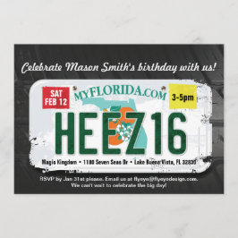 少年の第16誕生日フロリダライセンス招待状 招待状