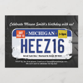 少年の第16誕生日ミシガンライセンス招待状 招待状