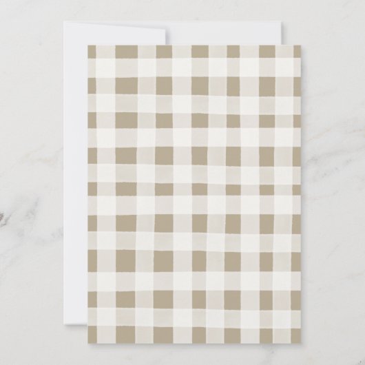 少年の素朴森の動物の赤ちゃんシャワー 招待状 (裏面)