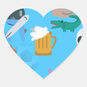 少年の絵文字 ハートシール