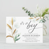 少年の緑の金ゴールドのベビーシャモダンワーです 招待状 (スタンド正面)