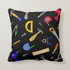 少年の装飾用クッションとツールのコラージュ クッション