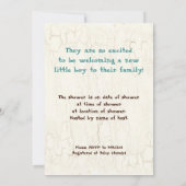 少年の親友 フォト ベイビー シャワー 招待状 (裏面)