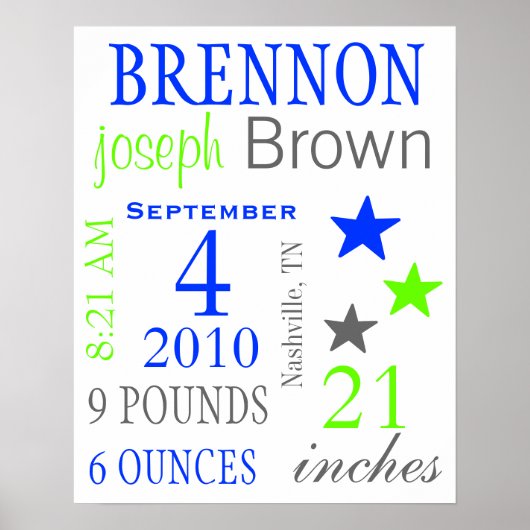 少年の誕生の状態 ポスター (正面)