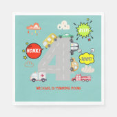 少年の誕生日にビープ車を鳴らす スタンダードランチョンナプキン (正面)