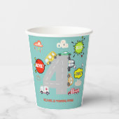 少年の誕生日にビープ車を鳴らす 紙コップ (正面)