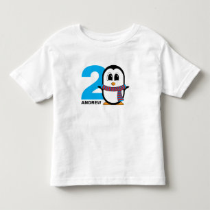 少年の誕生日に可愛いペンギンTシャツ トドラーTシャツ
