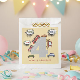 少年の誕生日のホントビープのレトロな車 フェイバーバッグ