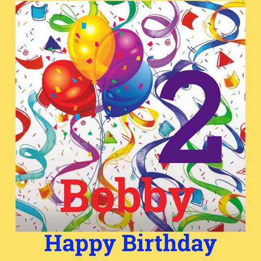 少年の誕生日の名前と年齢のパーソナライズカラフル ラッピングペーパー