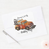 少年の誕生日パーティーとレッカー スクエアシール (封筒)