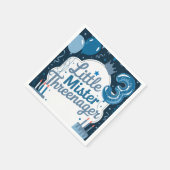 少年の誕生日パーティーのためのブルースレナーガーナプキンス スタンダードカクテルナプキン (角)