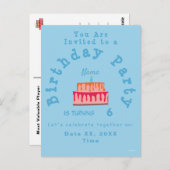 少年の誕生日パーティー招待状　HAMbyWG ポストカード (正面/裏面)