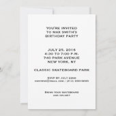 少年の誕生日パーティー 招待状 (裏面)