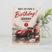 少年の誕生日レーシングカー招待状 招待状 (スタンド正面)
