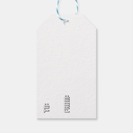 少年の誕生日ロボットの行き来 ギフトタグ (裏面)