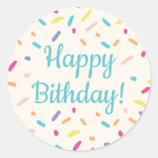 少年の誕生日 – ドーナツパーティー – ステッカー3 ラウンドシール (正面)