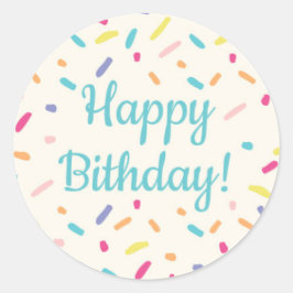 少年の誕生日 – ドーナツパーティー – ステッカー3 ラウンドシール