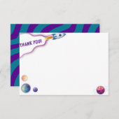 少年の誕生日 – 宇宙 – サンキューカード (正面/裏面)