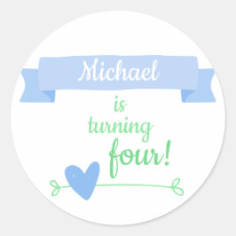 少年の誕生祝い ラウンドシール