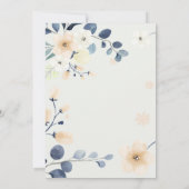 少年の誕生青と黄色の花 案内状 (裏面)