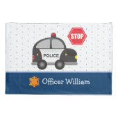 少年の警察官と車 枕カバー (裏面)