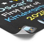 少年の警察官の学校の黒板の最初の日 ポスター (角)