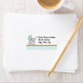 少年の赤ちゃんシャワーのためのカスタマイズ可能な住所 シール (インサイチュ)