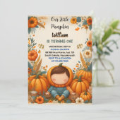 少年の農場の子供たち私たちの小さなカボチャは1を回している 招待状 (スタンド正面)