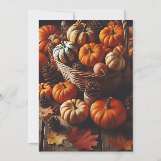 少年の農場の子供たち私たちの小さなカボチャは1を回している 招待状 (裏面)