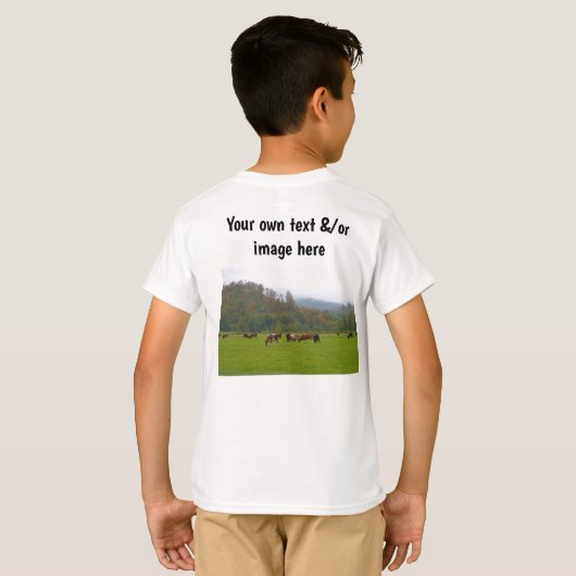 少年の農場または自分の言葉、自分のイメージ Tシャツ (裏面フル)