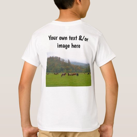 少年の農場または自分の言葉、自分のイメージ Tシャツ (裏面)