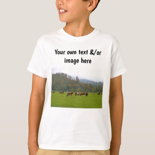 少年の農場または自分の言葉、自分のイメージ Tシャツ (正面)