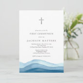 少年の青いバプテスマの招待、最初の聖餐会 招待状 (スタンド正面)