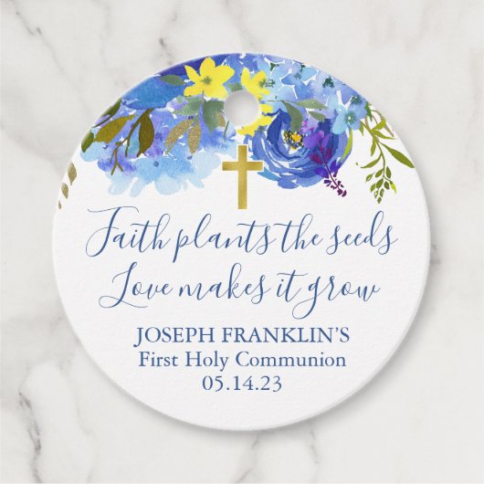 少年の青いフローラ信仰の種の聖餐式 フェイバータグ (正面)